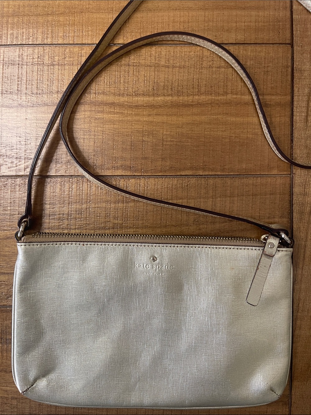 Kate Spade Gold Leather Crossbody Bag